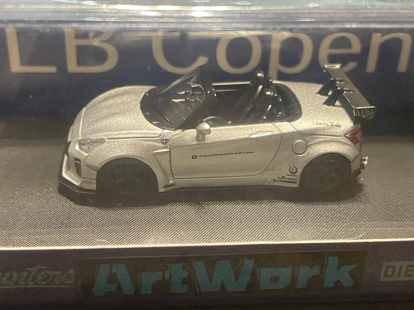 Stance Hunters SH 1/64 - Copen 2nd generation LA400, LB wide body modified GT-K diecast model car - Silver