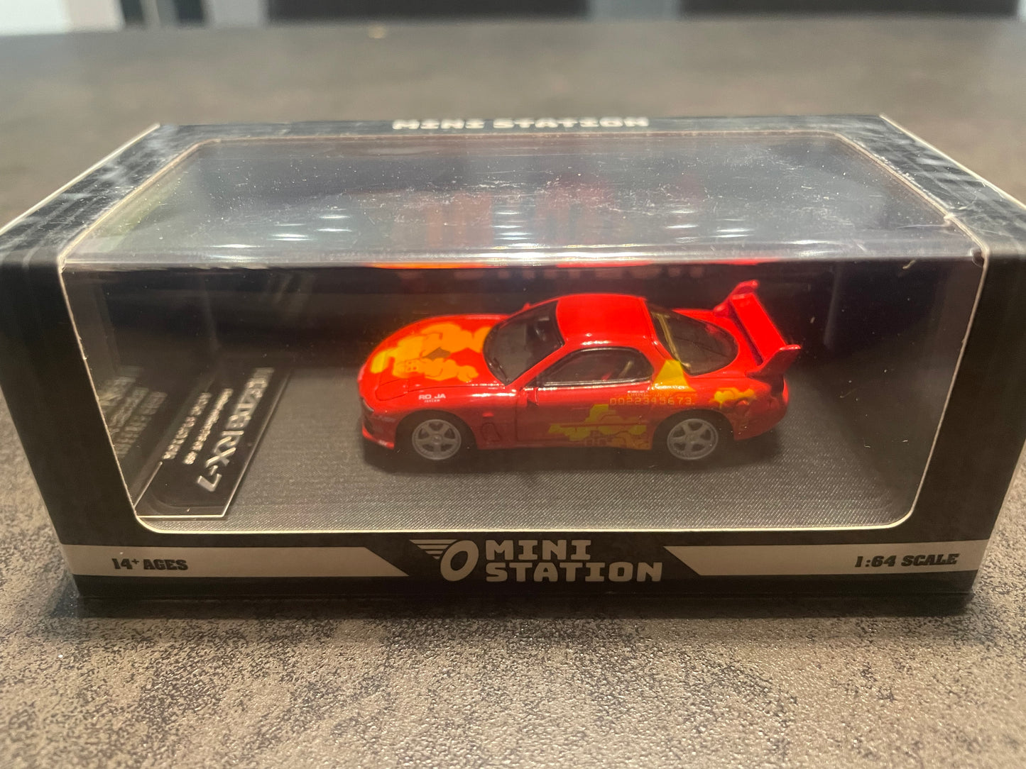 Mini Station - 1/64 RX-7 Orange Fast & Furious diecast model - ordinary