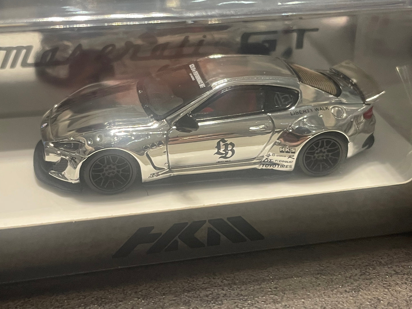 HKM 1/64 - Martha GranTurismo 1st generation Mk1 Sport version GTS M145 diecast model - Chrome Silver