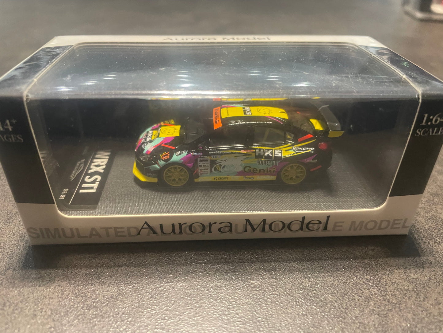 [ PRÉCOMMANDE ] Modèle Aurora AM 1:64 Subaru WRX STI modèle moulé sous pression - HKS ordinaire