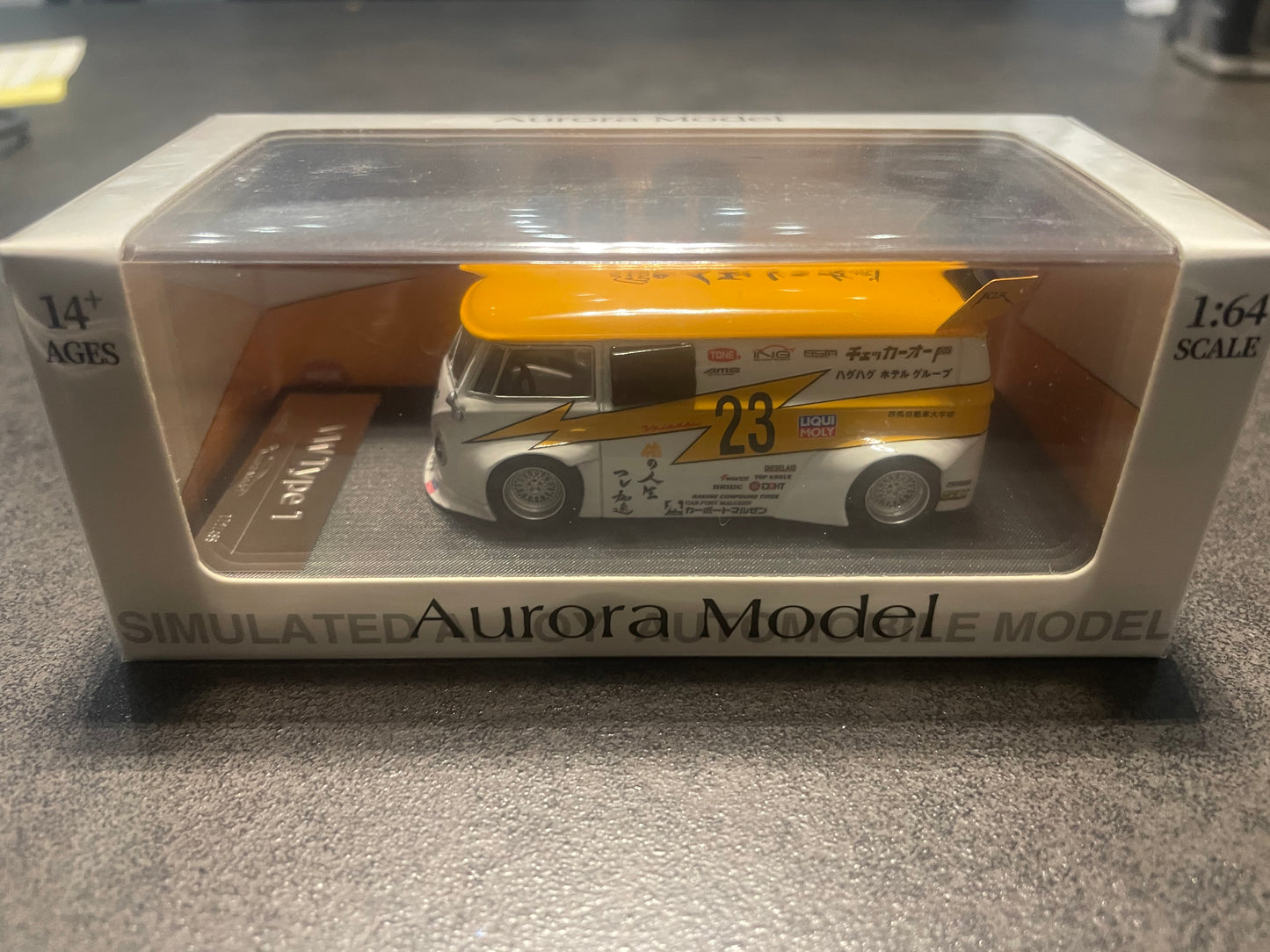 Aurora Model AM - 1/64 Lightning livery series diecast model - Volkswagen Bus T1 VAN