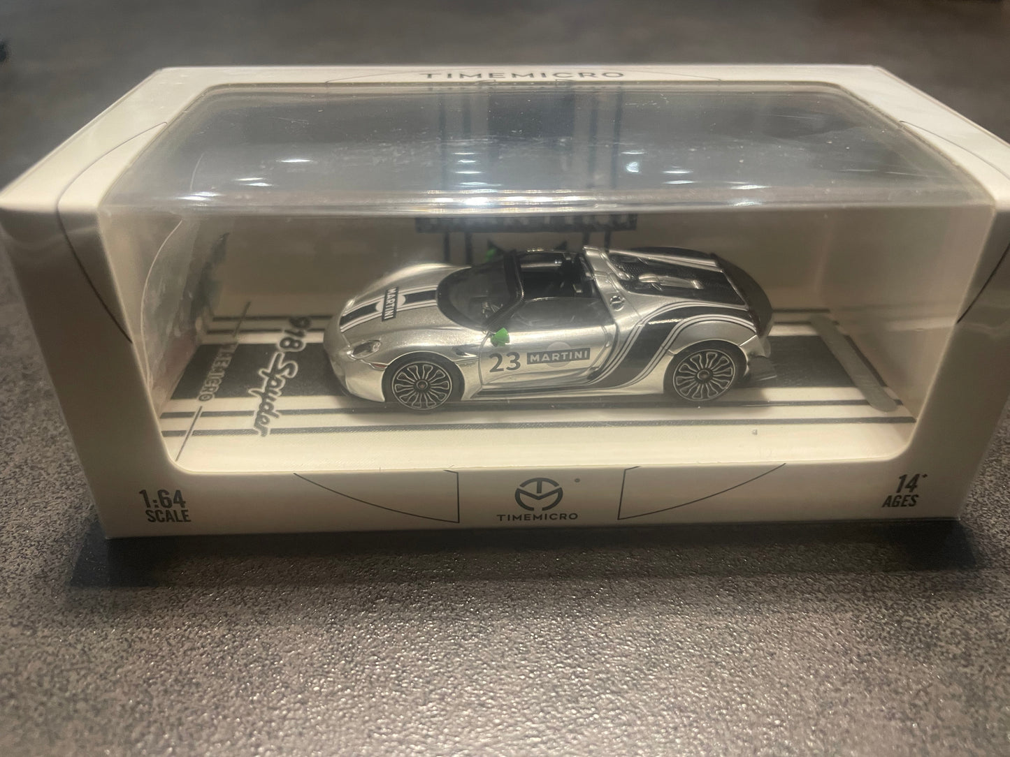 TimeMicro - 1/64 Porsche 918 diecast model - Martini Silver