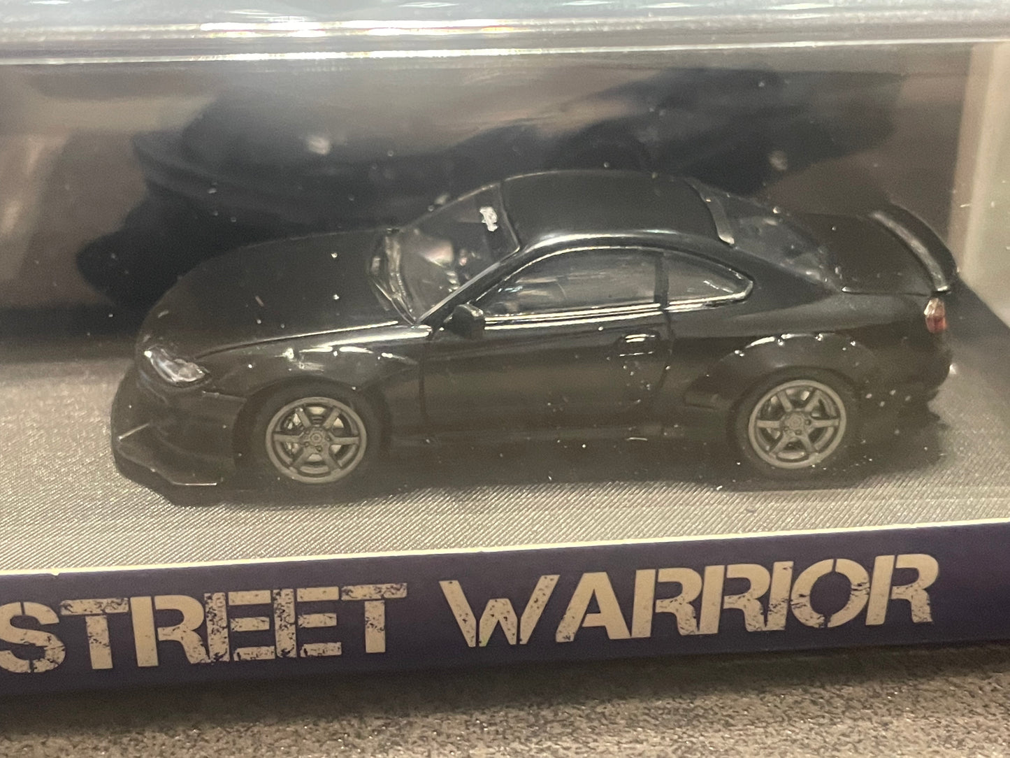 STREET WEAPON SW - 1/64 Nissan Silvia S15 ROCKET BUNNY diecast model - MATTE BLACK