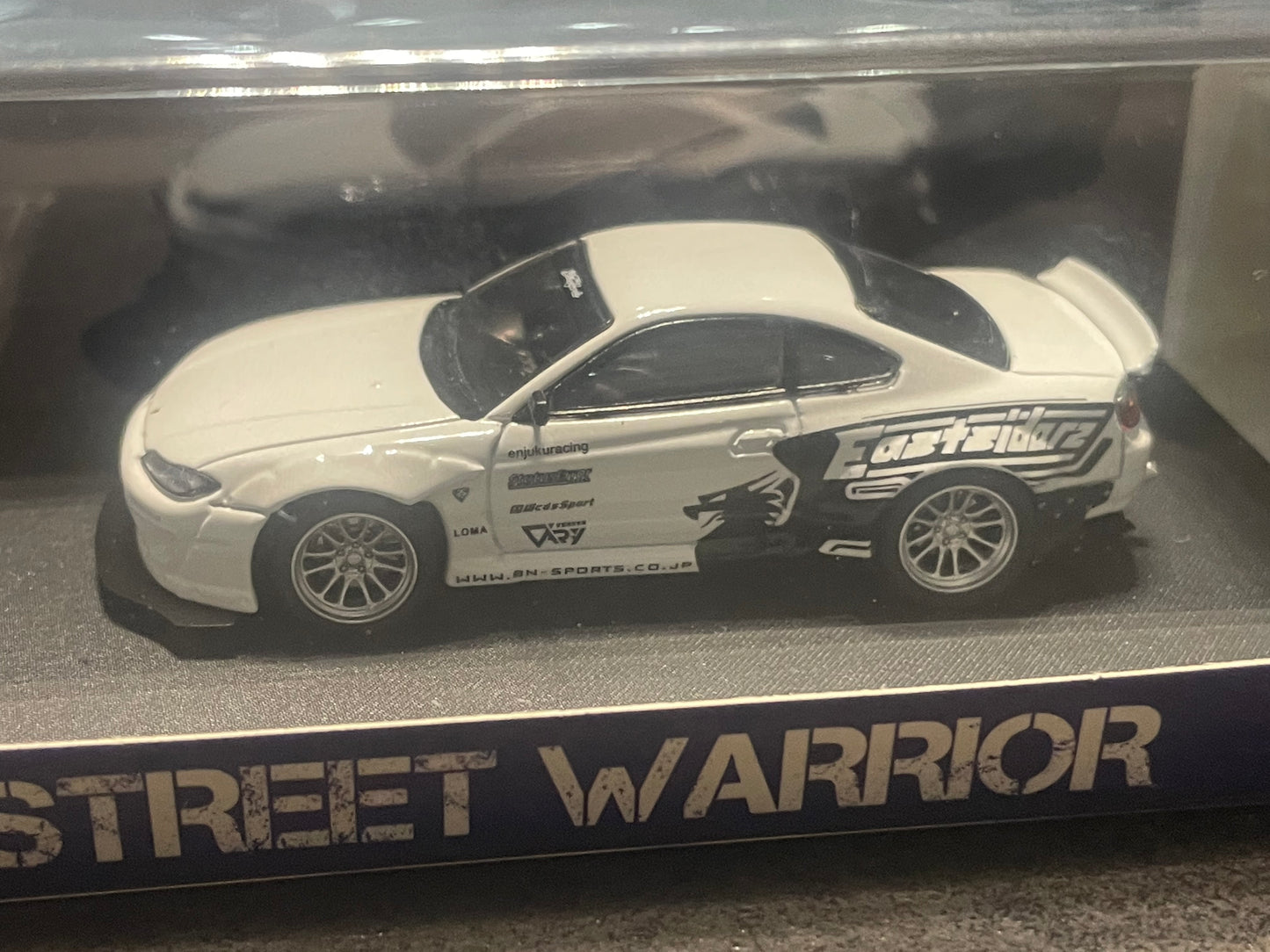 STREET WEAPON SW - 1/64 Nissan Silvia S15 ROCKET BUNNY diecast model - WHITE