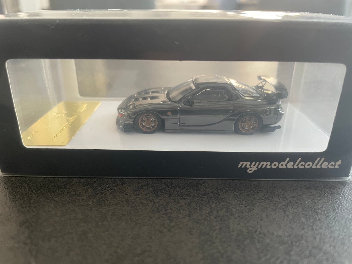 MODEL COLLECT MC1:64 - Mazda RX-7 (FD3S) diecast model - Chrome Gun Grey