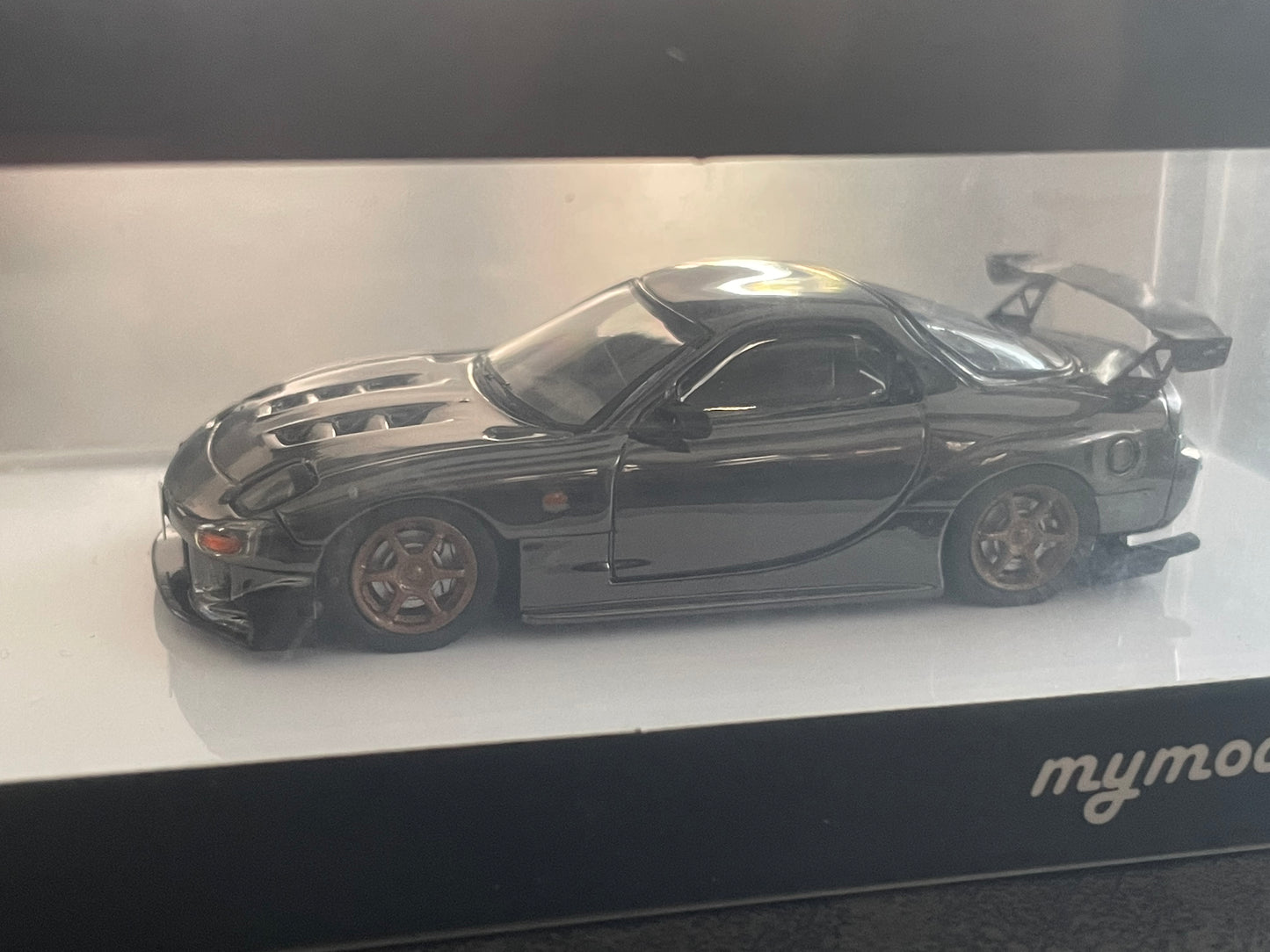 MODEL COLLECT MC1:64 - Mazda RX-7 (FD3S) diecast model - Chrome Gun Grey