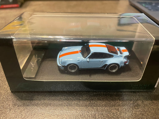 Aircooled - 1/64 Singer Turbo Study 930 Gulf BLUE diecast model car