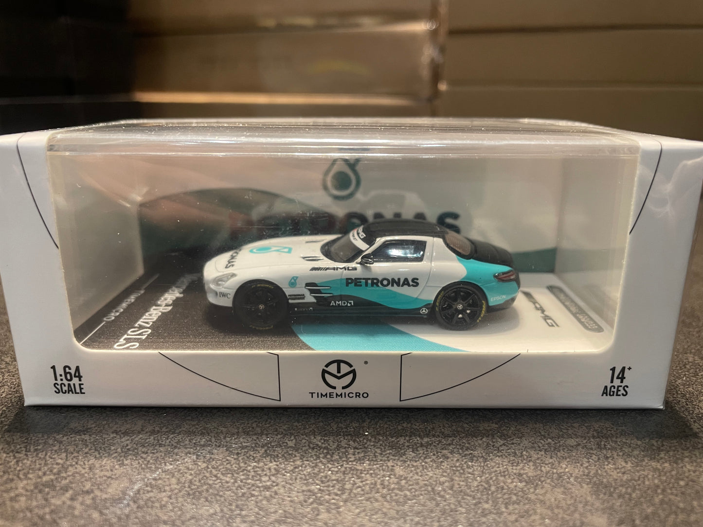 TimeMicro 1/64 - Mercedes-Benz SLS PETRONAS LIVERY diecast model