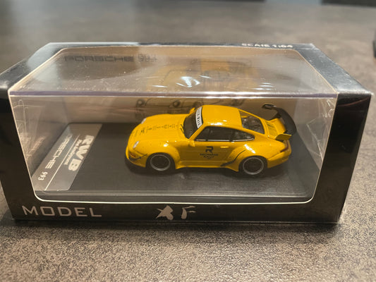 XF Model - 1/64 Porsche RWB993 diecast model - YELLOW