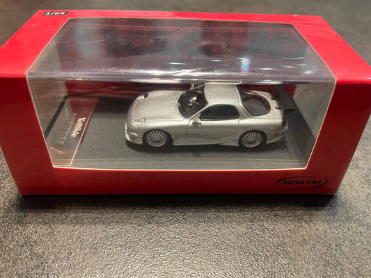 Mortal - 1/64 mazda RX7  Veilside diecast model ( Fast and furious color matching )- SILVER