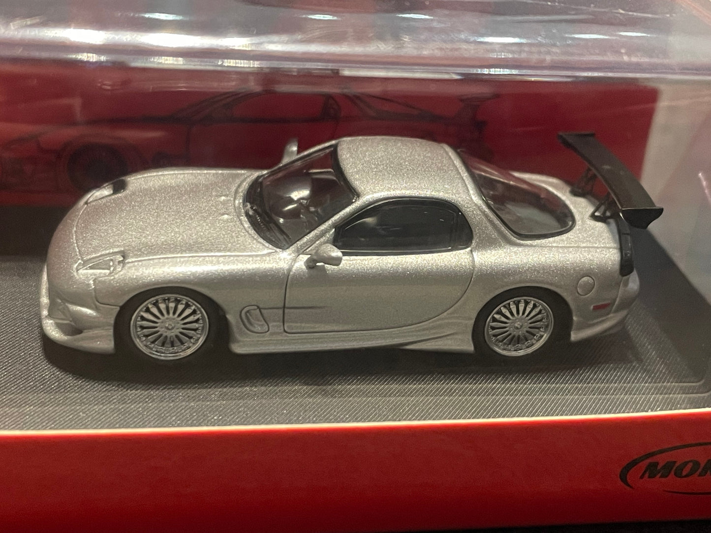 Mortal - 1/64 mazda RX7  Veilside diecast model ( Fast and furious color matching )- SILVER