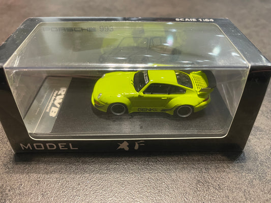 XF Model - 1/64 Porsche RWB993 diecast model - Green