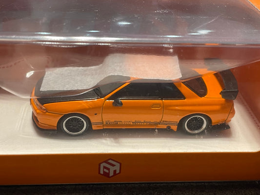 Focal Horizon FH - 1:64 Skyline GT-R 3rd generation R32, Top Secret modified version VR32 diecast model car - Carbon Hood Orange