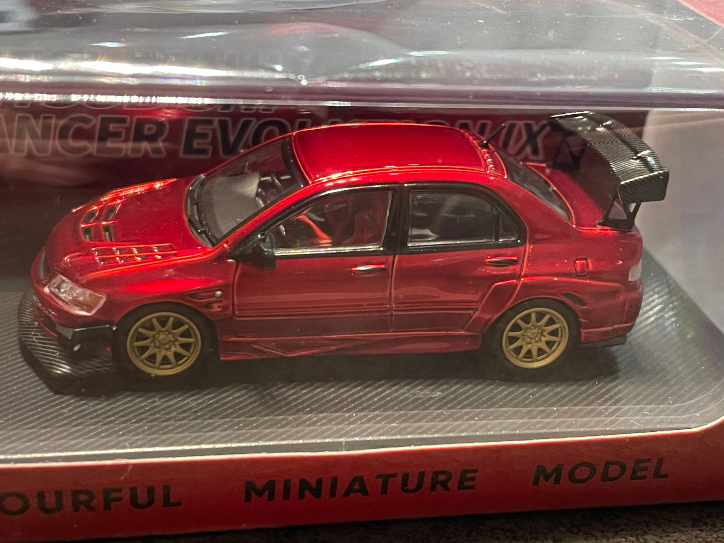 CM MODEL - 1/64 Mitsubishi Lancer Evoix DIECAST SCALE MODEL CAR - Metallic red