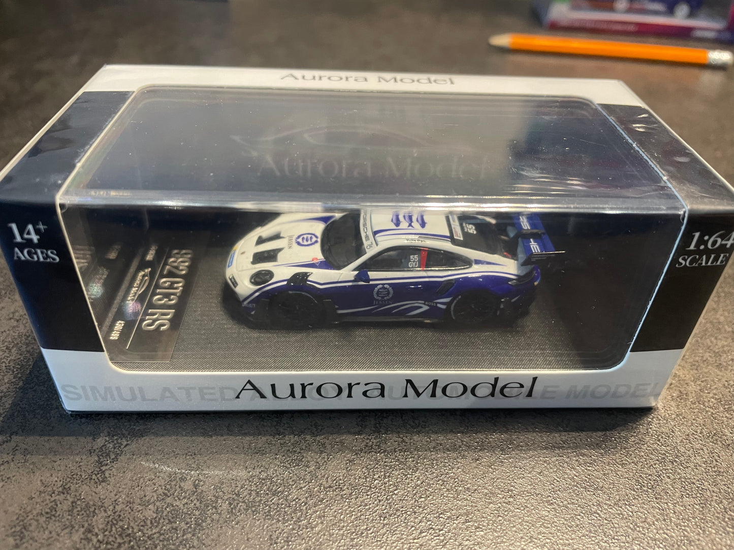 AM Aurora - 1/64 Porsche 992 GT3 RS diecast model - JEBSEN livery Ordinary