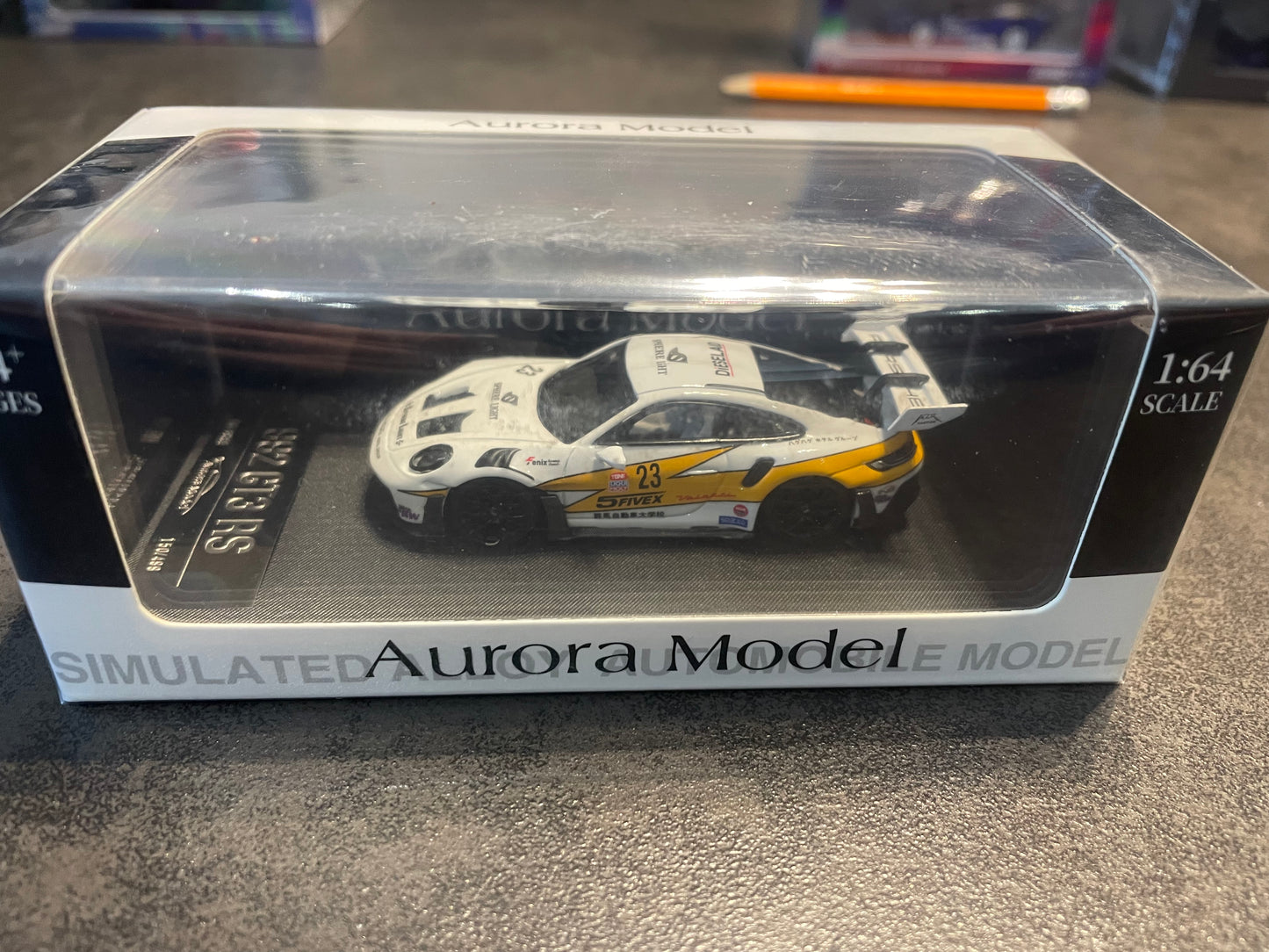 AM Aurora - 1/64 Porsche 992 GT3 RS diecast model - Lightning livery Ordinary