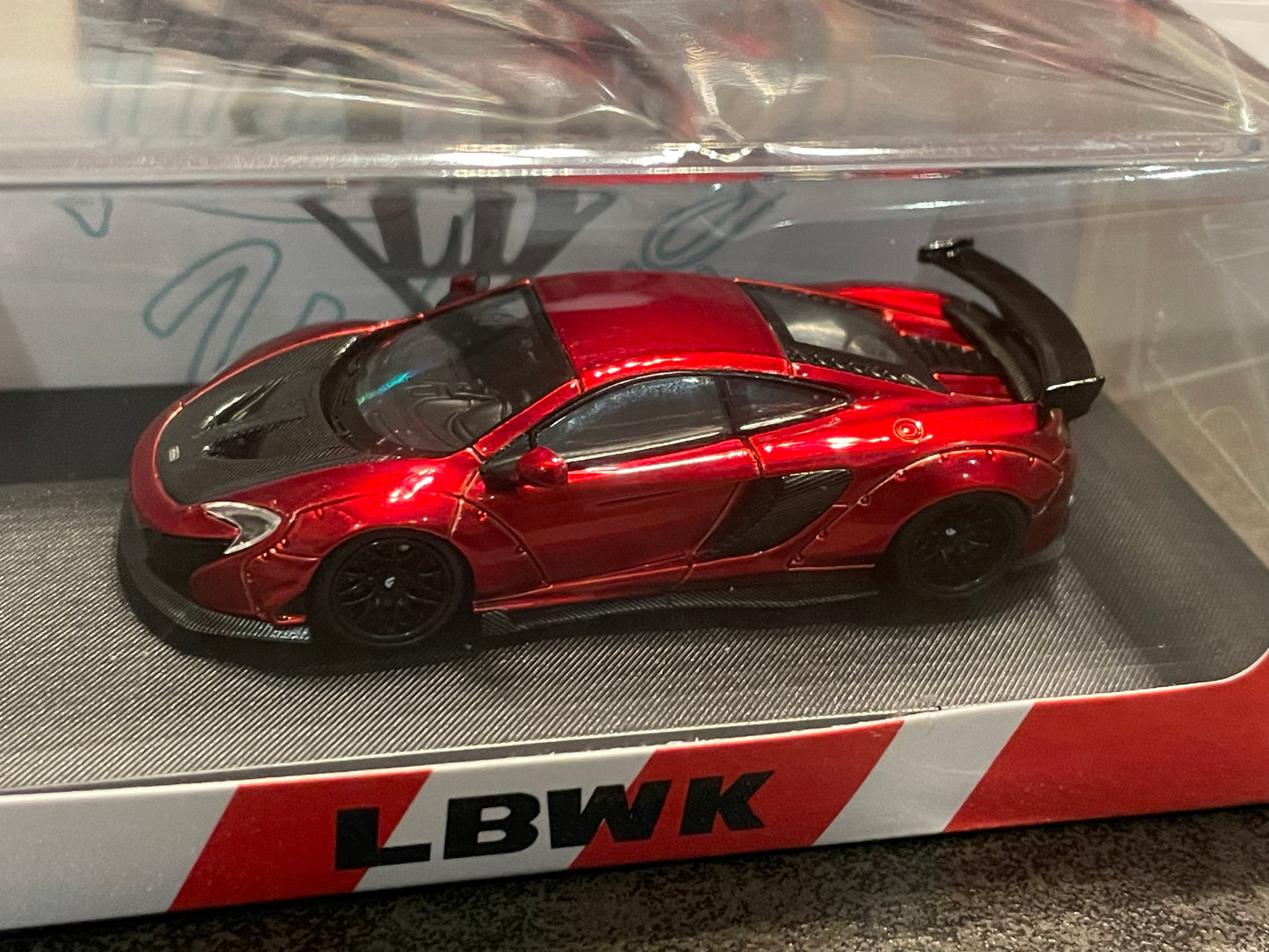 Star Model 1/64 - Japanese LBWK authorized product, LB-Works MCL 650S wide-body modified version diecast model - Metallic Red