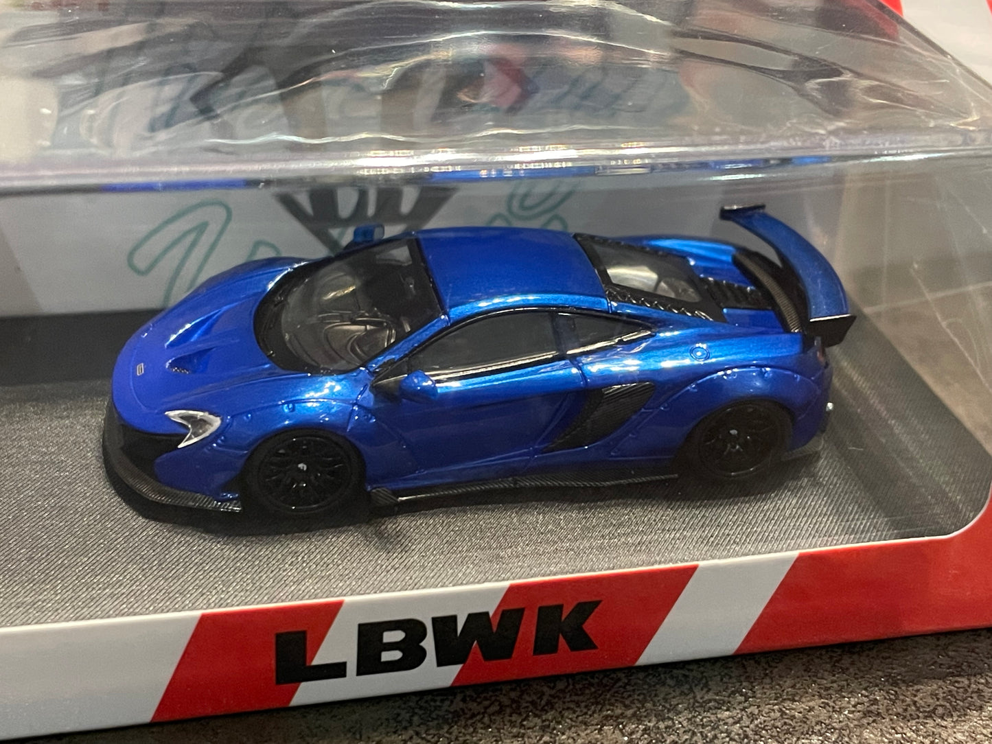 Star Model 1/64 - Japanese LBWK authorized product, LB-Works MCL 650S wide-body modified version diecast model - Metallic Blue