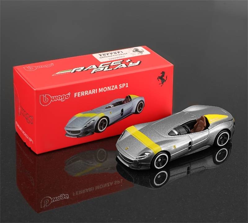 Bburago - 1:64 Ferrari MONZA SP1 Race & Play Diecast Metal Model Car - MODEL CARS UKMODEL CAR#INNO64##TARMAC##diecast_model#