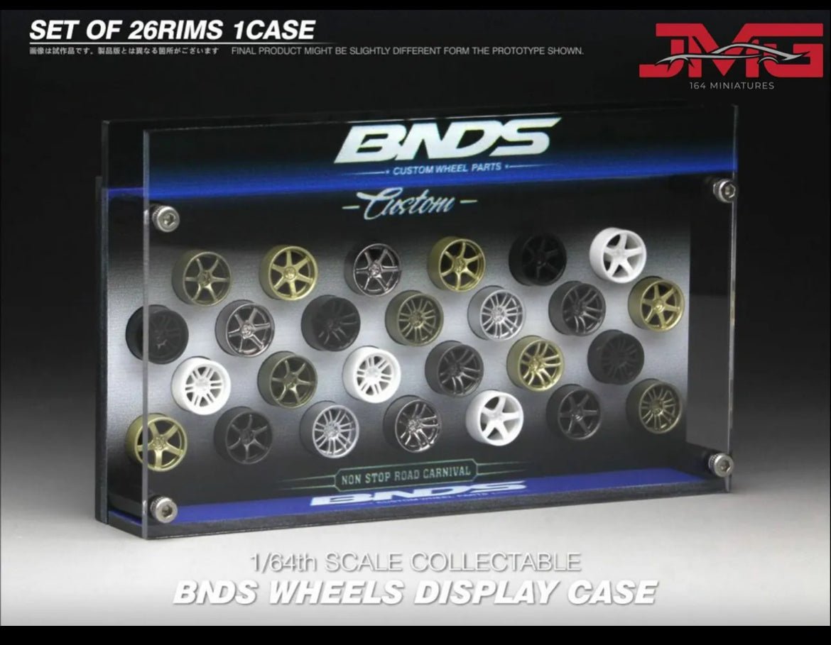 BNDS - 1/64 WHEELS DISPLAY CASE - MODEL CAR UKDecoration#INNO64##TARMAC##diecast_model#