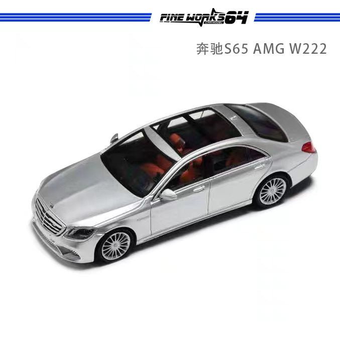 Fine Model - 1:64 Mercedes - Benz S65 W222 alloy car model - SILVER - MODEL CARS UKMODEL CAR#INNO64##TARMAC##diecast_model#