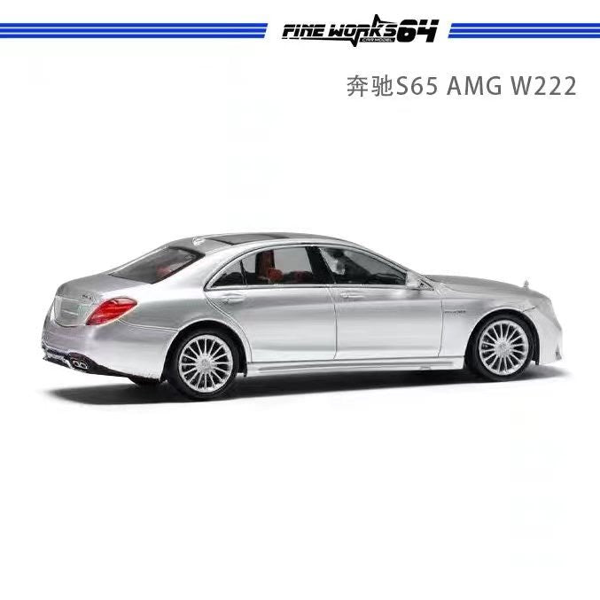 Fine Model - 1:64 Mercedes - Benz S65 W222 alloy car model - SILVER - MODEL CARS UKMODEL CAR#INNO64##TARMAC##diecast_model#