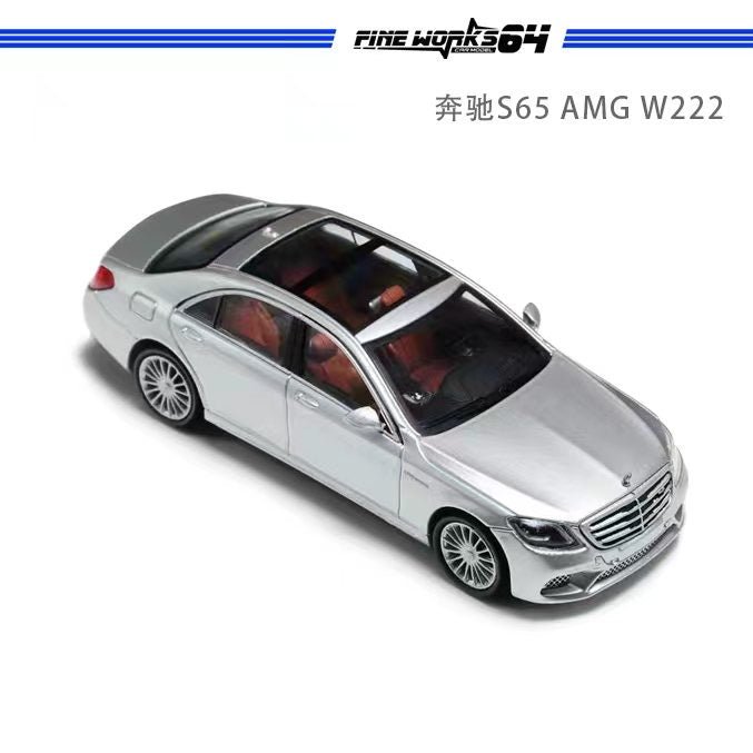 Fine Model - 1:64 Mercedes - Benz S65 W222 alloy car model - SILVER - MODEL CARS UKMODEL CAR#INNO64##TARMAC##diecast_model#