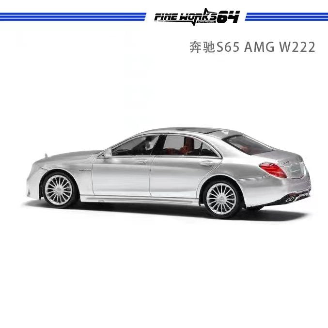 Fine Model - 1:64 Mercedes - Benz S65 W222 alloy car model - SILVER - MODEL CARS UKMODEL CAR#INNO64##TARMAC##diecast_model#