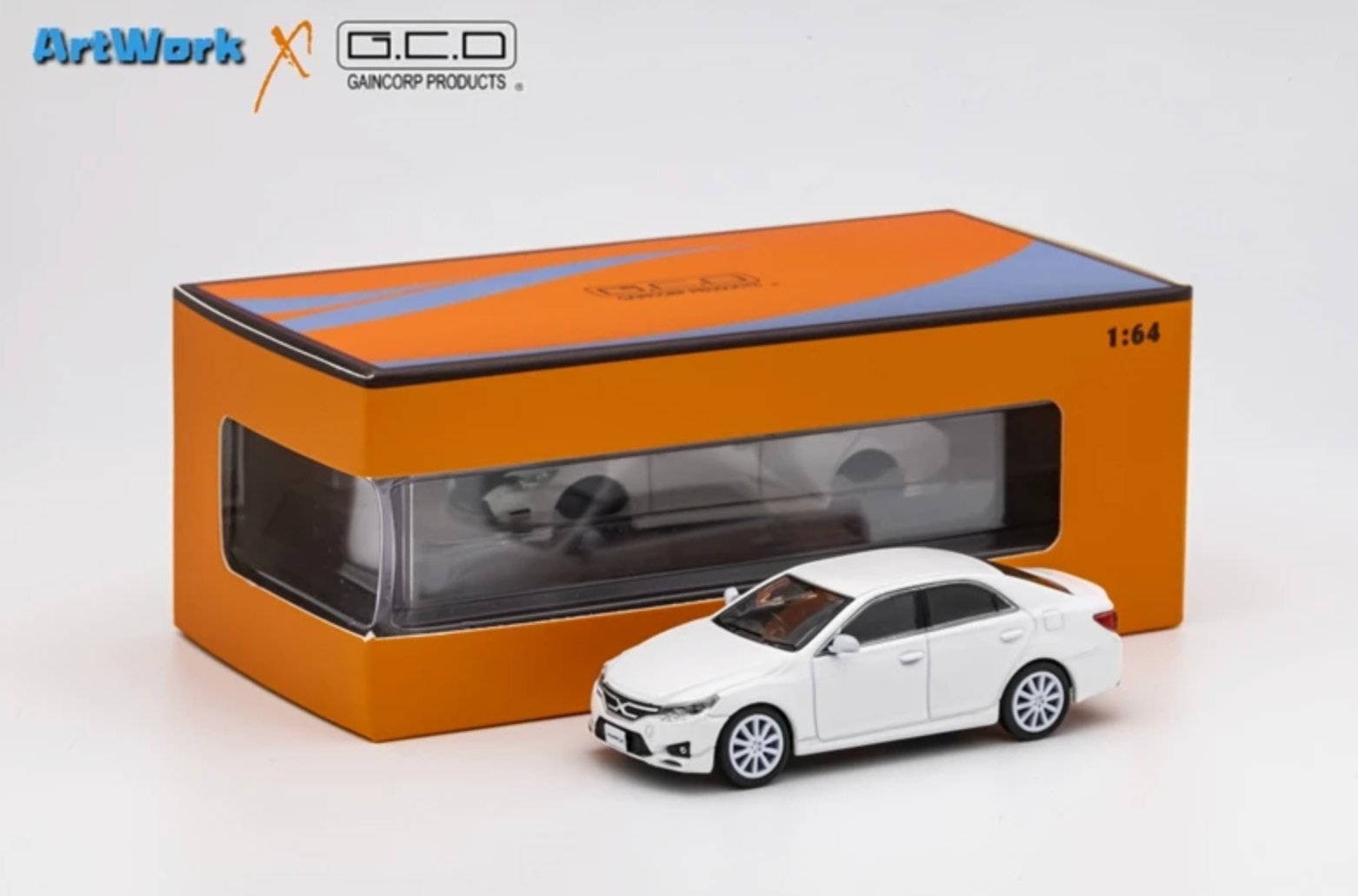 G.C.D - 1:64 TOYOTA Mark X Gen2 Sport 350S (GRX133) White Diecast Model Car - WHITE - MODEL CARS UKMODEL CAR#INNO64##TARMAC##diecast_model#