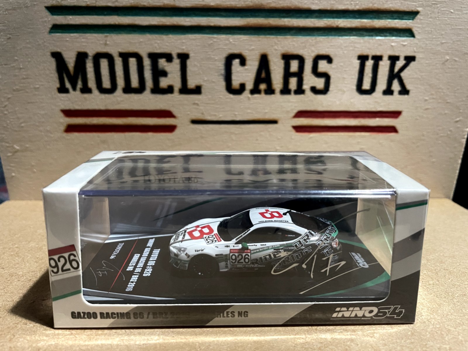 INNO64 1/64 TOYOTA GT86 NO.926 BRIDE GAZOO RACING 86/BRZ 2016 - MODEL CAR UKMODEL CAR#INNO64##TARMAC##diecast_model#