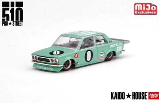 Kaido House X MINI GT - #008 - Datsun Pro Street KDO510 (Light Green) - MODEL CAR UKMODEL CAR#INNO64##TARMAC##diecast_model#