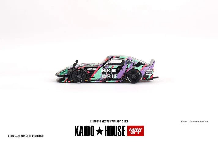 Kaido House X MINI GT - Nissan Fairlady Z HKS V1 DIECAST SCALE MODEL CAR - KHMG118 - MODEL CARS UKMODEL CAR#INNO64##TARMAC##diecast_model#