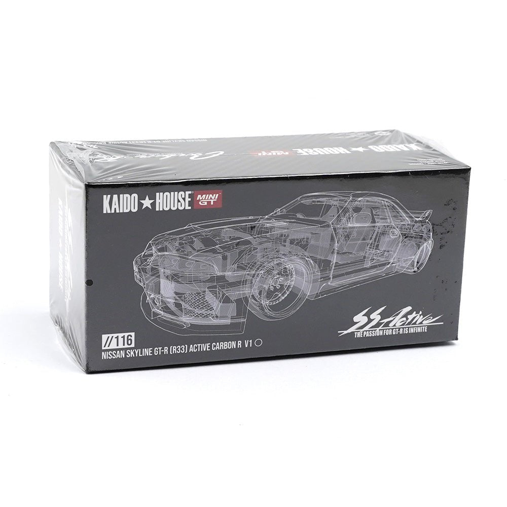 Kaido House X MINI GT - Nissan Skyline GT - R R33 Active Carbon R DIECAST SCALE MODEL CAR - KHMG116 - MODEL CARS UKMODEL CAR#INNO64##TARMAC##diecast_model#