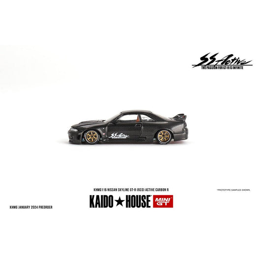 Kaido House X MINI GT - Nissan Skyline GT - R R33 Active Carbon R DIECAST SCALE MODEL CAR - KHMG116 - MODEL CARS UKMODEL CAR#INNO64##TARMAC##diecast_model#