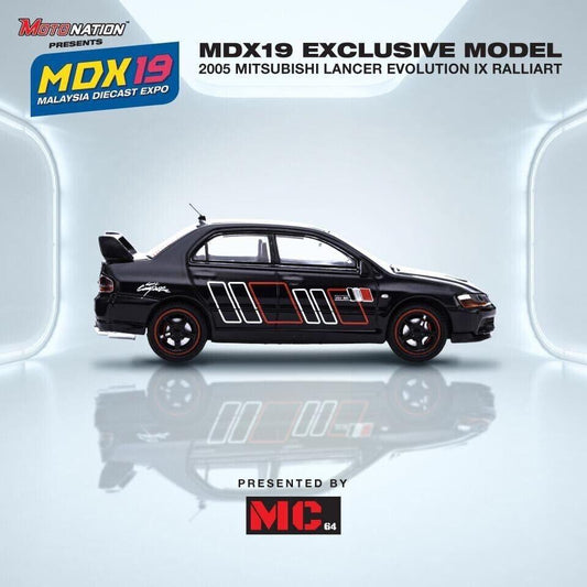 MC64 1:64 Mitsubishi Lancer Evo IX - Ralliart Black - MODEL CAR UKMODEL CAR#INNO64##TARMAC##diecast_model#