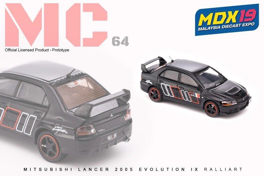 MC64 1:64 Mitsubishi Lancer Evo IX - Ralliart Black - MODEL CAR UKMODEL CAR#INNO64##TARMAC##diecast_model#