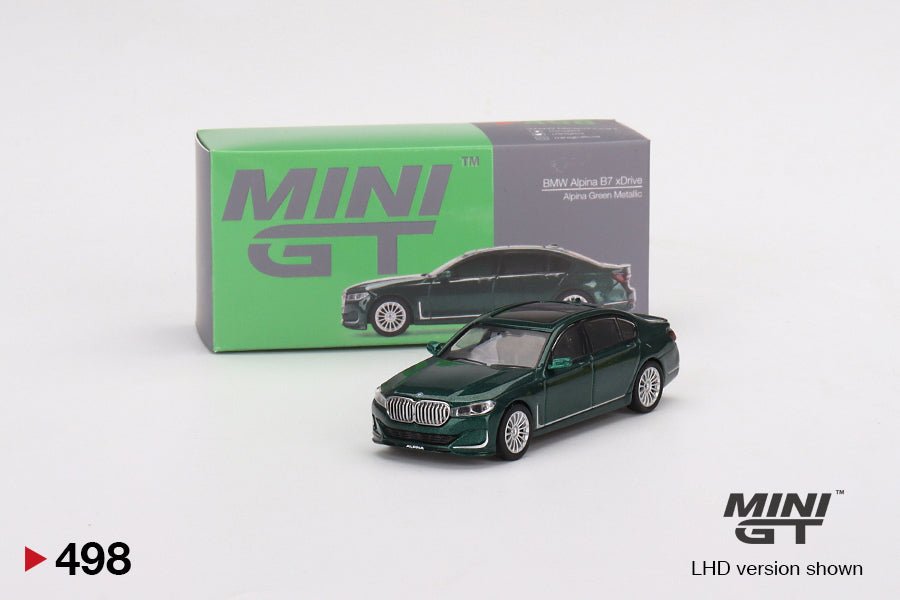 Mini GT - 1/64 BMW Alpina B7 xDrive Alpina Green Metallic 498 (No packaging bag) - MODEL CAR UKMODEL CAR#INNO64##TARMAC##diecast_model#