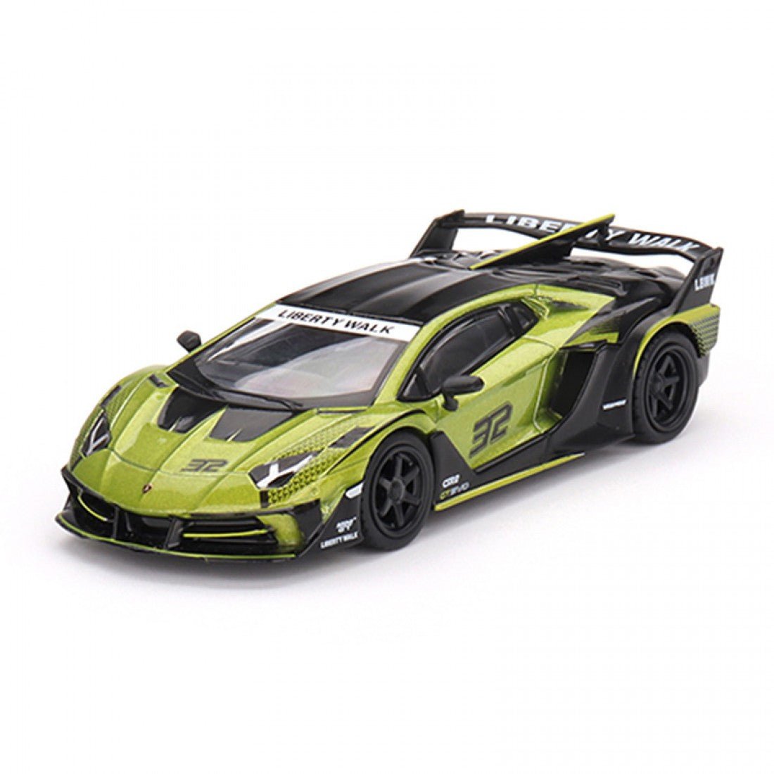 Mini GT - 1/64 Lamborghini LB-Silhouette WORKS Aventador GT EVO Lime RHD Diecast Scale Model Car - MGT00605-R - MODEL CARS UKMODEL CAR#INNO64##TARMAC##diecast_model#