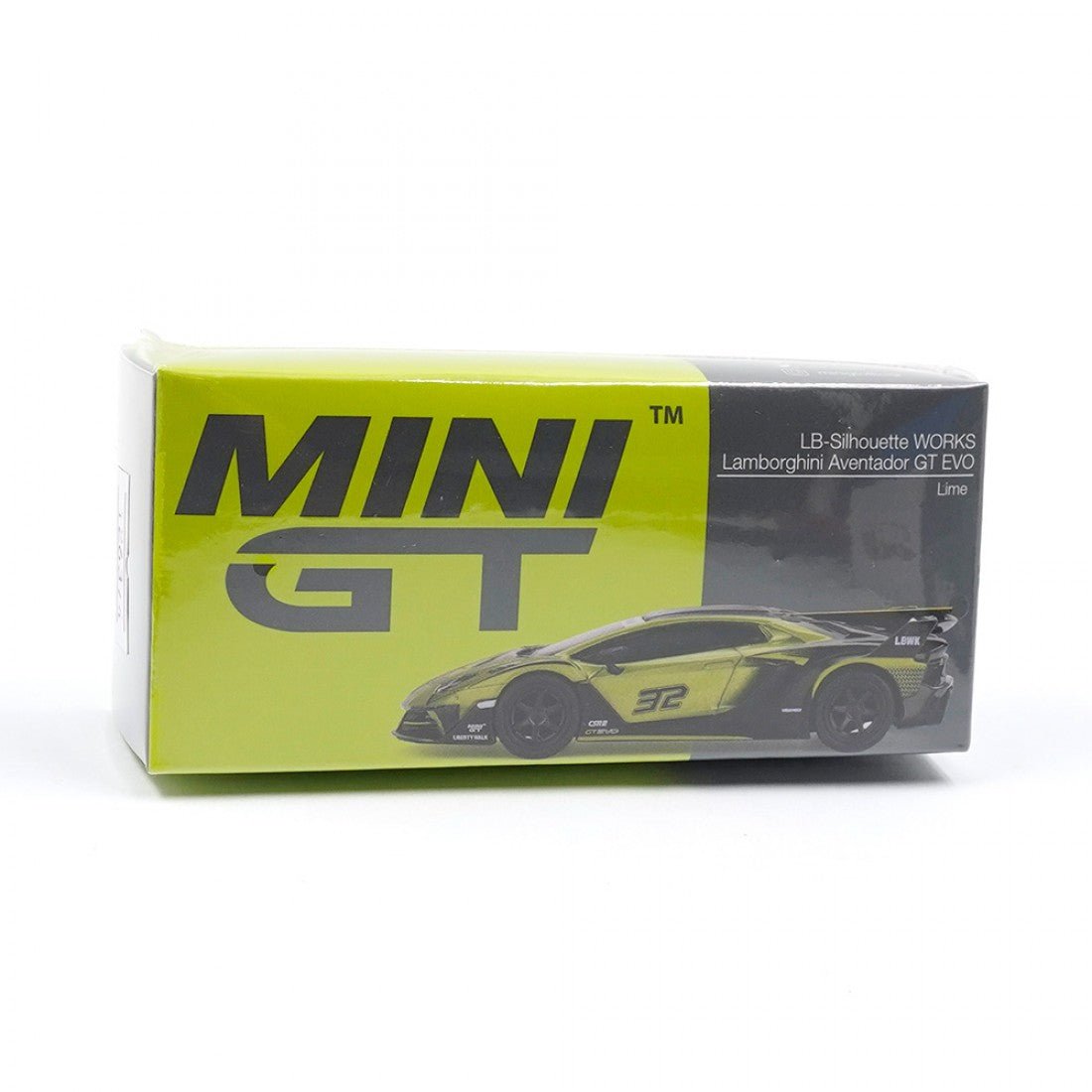 Mini GT - 1/64 Lamborghini LB-Silhouette WORKS Aventador GT EVO Lime RHD Diecast Scale Model Car - MGT00605-R - MODEL CARS UKMODEL CAR#INNO64##TARMAC##diecast_model#