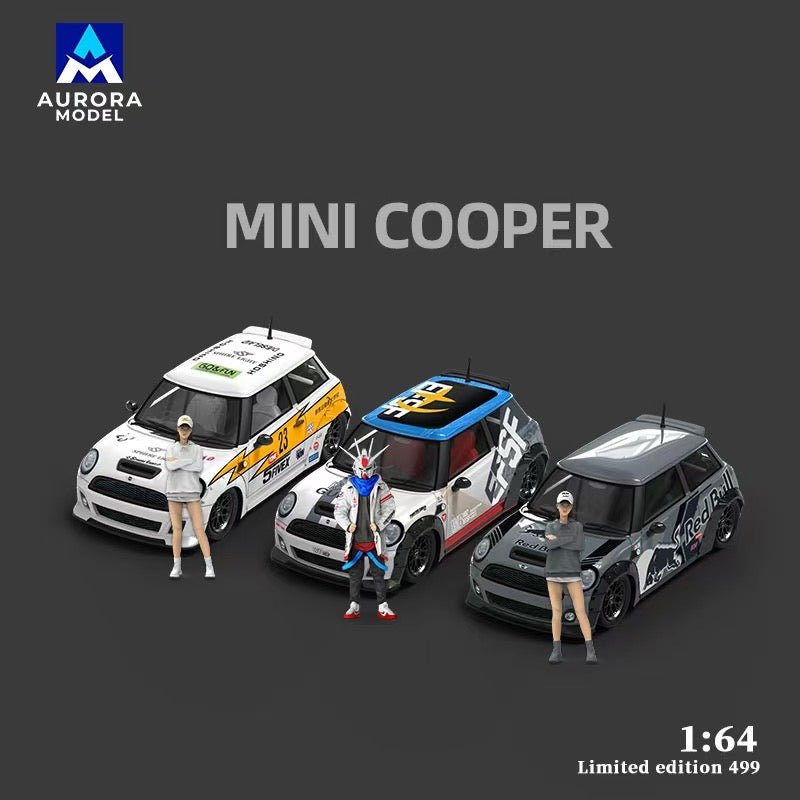 [ PREORDER ] AM Aurora - 1/64 BMW Mini Cooper Lightning & Red Bull & Gundam diecast model car - Gundam livery Ordinary - MODEL CARS UKMODEL CAR#INNO64##TARMAC##diecast_model#