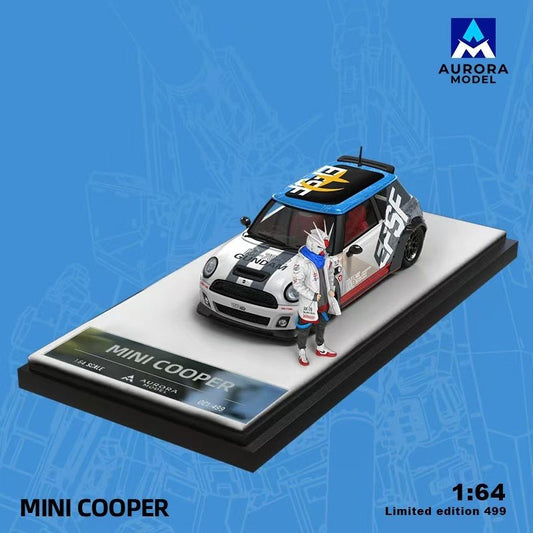 [ PREORDER ] AM Aurora - 1/64 BMW Mini Cooper Lightning & Red Bull & Gundam diecast model car - Gundam livery Ordinary - MODEL CARS UKMODEL CAR#INNO64##TARMAC##diecast_model#