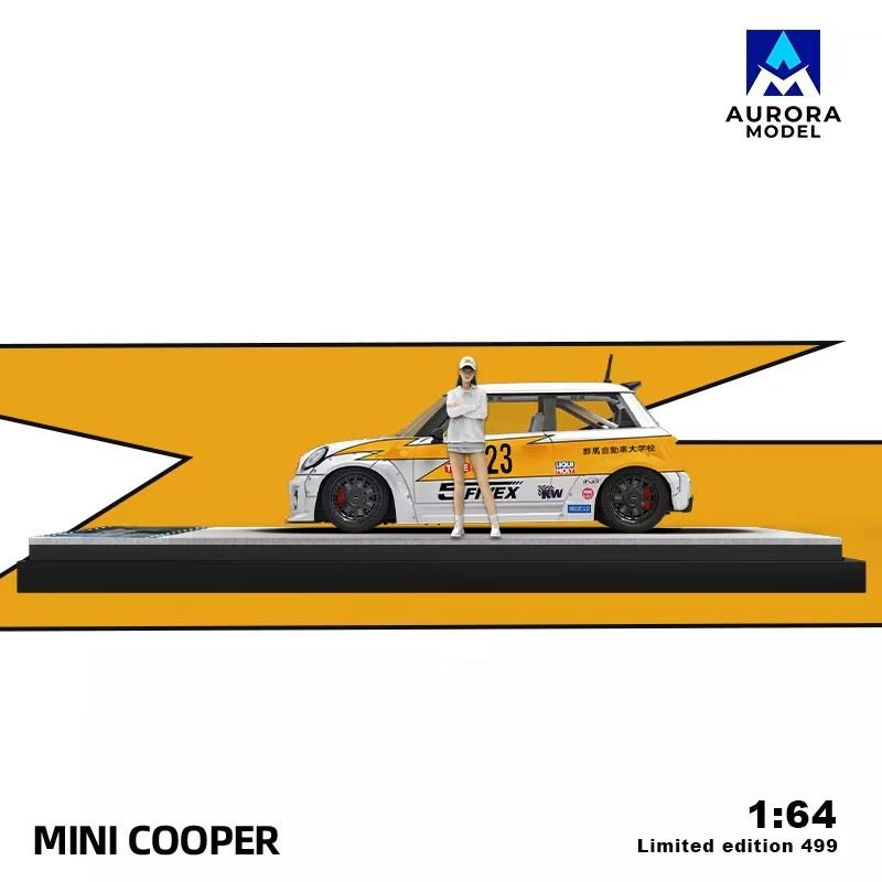 [ PREORDER ] AM Aurora - 1/64 BMW Mini Cooper Lightning & Red Bull & Gundam diecast model car - Lightning livery Ordinary - MODEL CARS UKMODEL CAR#INNO64##TARMAC##diecast_model#