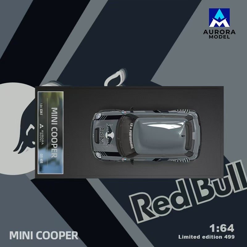 [ PREORDER ] AM Aurora - 1/64 BMW Mini Cooper Lightning & Red Bull & Gundam diecast model car - Red Bull livery Ordinary - MODEL CARS UKMODEL CAR#INNO64##TARMAC##diecast_model#