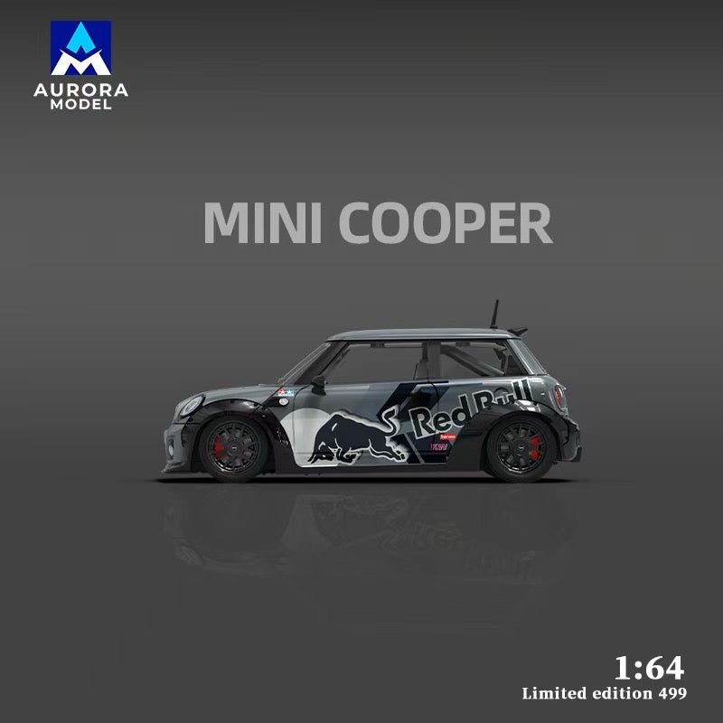 [ PREORDER ] AM Aurora - 1/64 BMW Mini Cooper Lightning & Red Bull & Gundam diecast model car - Red Bull livery Ordinary - MODEL CARS UKMODEL CAR#INNO64##TARMAC##diecast_model#