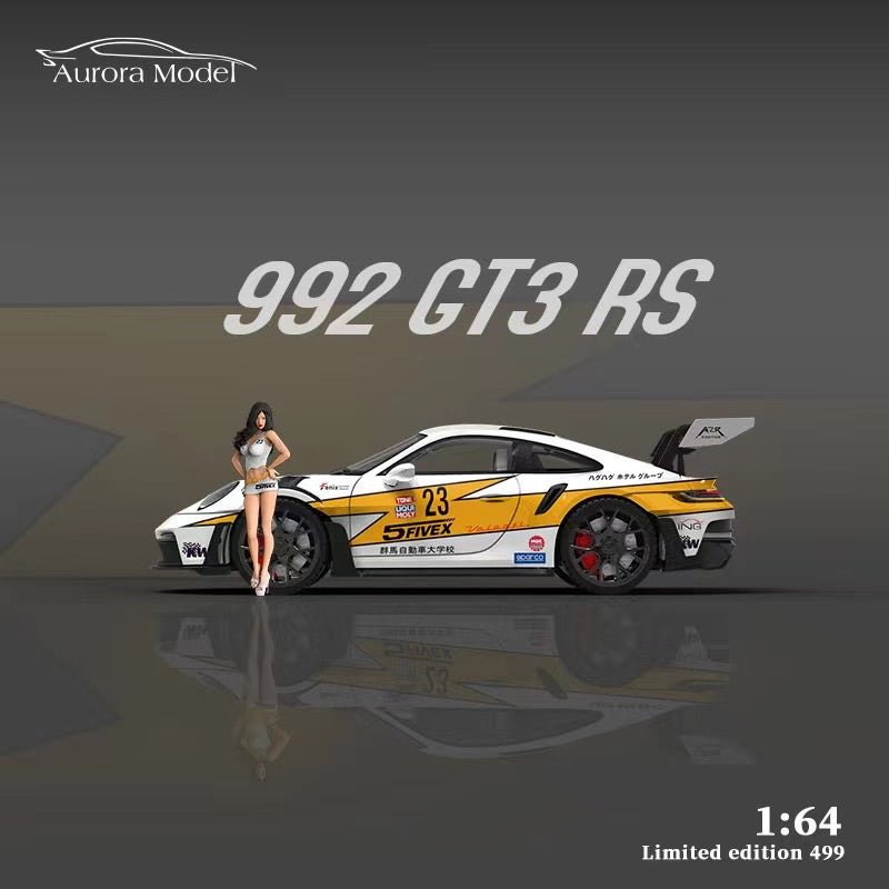 [ PREORDER ] AM Aurora - 1/64 Porsche 992 GT3 RS diecast model - Lightning livery Ordinary - MODEL CARS UKMODEL CAR#INNO64##TARMAC##diecast_model#