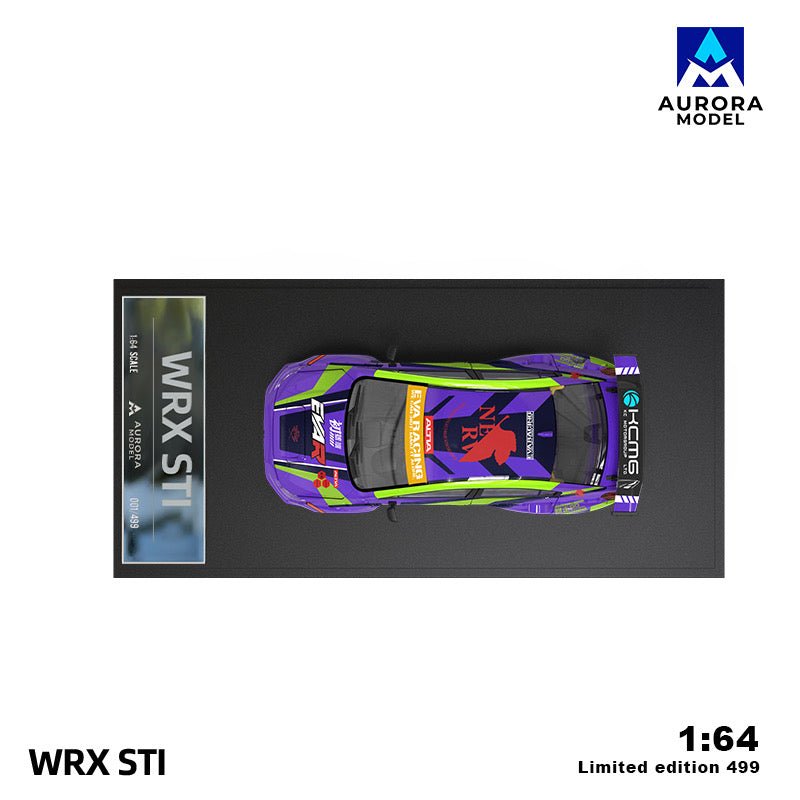 [ PREORDER ] AM Aurora - 1/64 SUBARU STI diecast model - EVA LIVERY PURPLE ordinary - MODEL CARS UKMODEL CAR#INNO64##TARMAC##diecast_model#