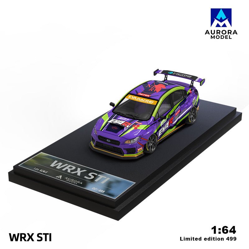 [ PREORDER ] AM Aurora - 1/64 SUBARU STI diecast model - EVA LIVERY PURPLE ordinary - MODEL CARS UKMODEL CAR#INNO64##TARMAC##diecast_model#