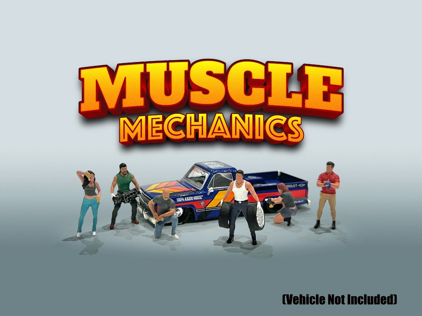 [PREORDER] AMERICAN DIORAMA - 1/64 Muscle Mechanics Figure Set - AD - 2417 - MODEL CARS UKFIGURE#INNO64##TARMAC##diecast_model#