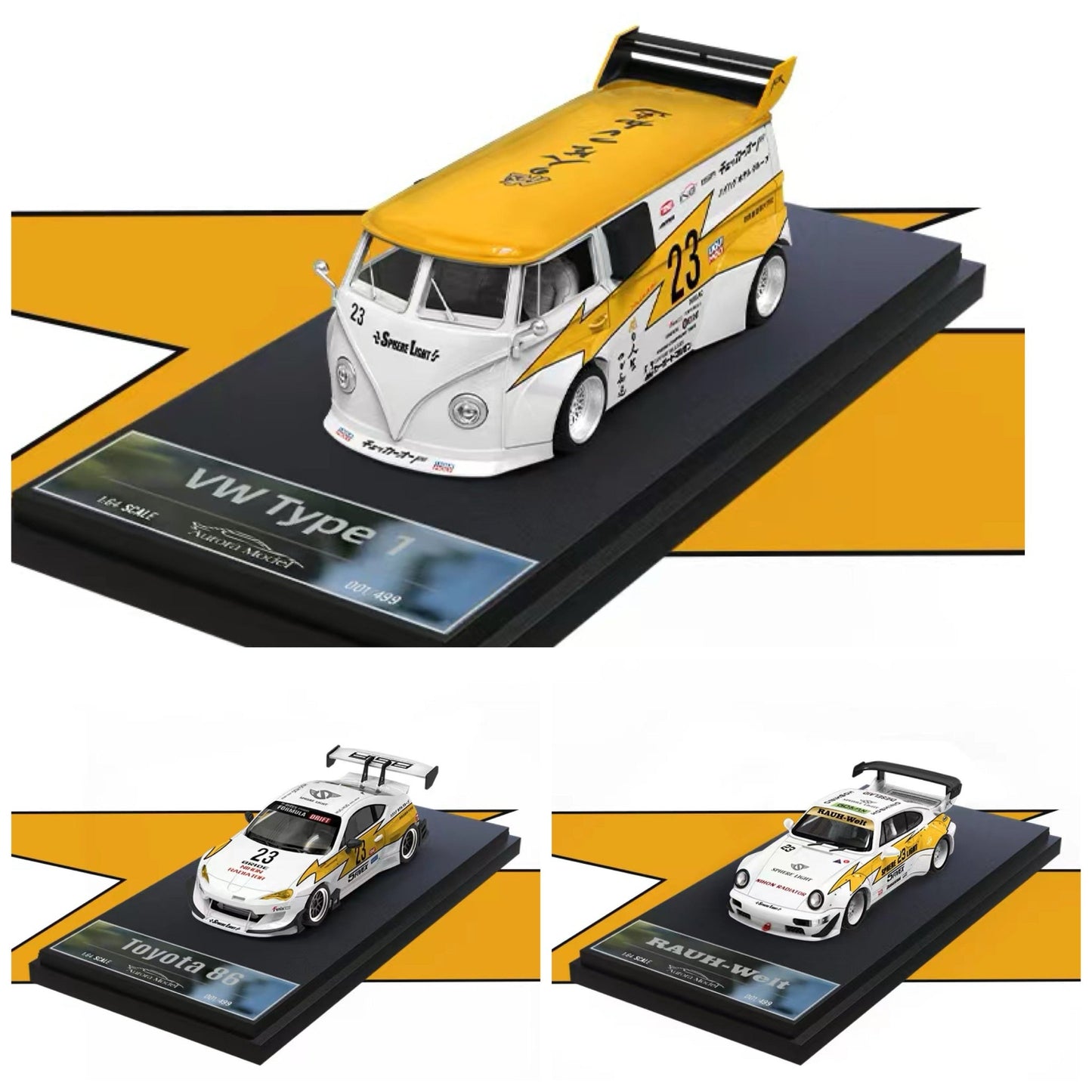 [ PREORDER ] Aurora Model AM - 1/64 Lightning livery series diecast model - Volkswagen Bus T1 VAN - MODEL CAR UKMODEL CAR#INNO64##TARMAC##diecast_model#