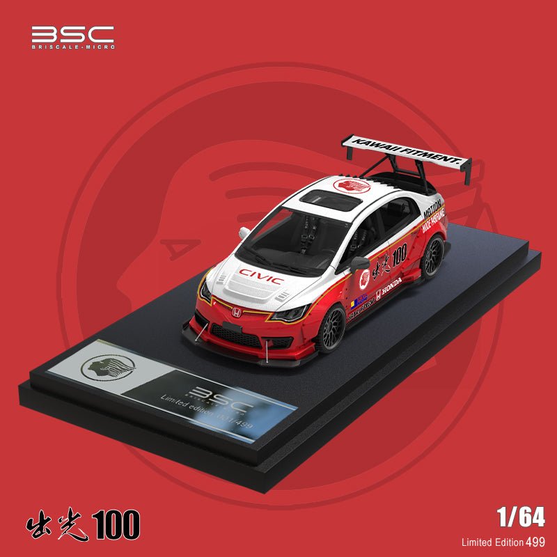 [ PREORDER ] BSC - 1/64 Honda Civi idemitsu 100 ordinary Diecast model car - MODEL CARS UKMODEL CAR#INNO64##TARMAC##diecast_model#